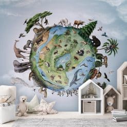 Fotobehang kinderkamer Animals of the Earth