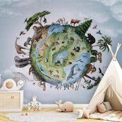 Fotobehang kinderkamer Animals of the Earth