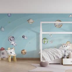 Alternative view of Kinderkamer foto behang | Space Joy - Light