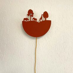 Houten wandlamp kinderkamer jungle thema