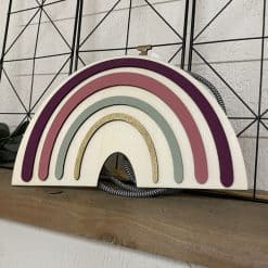 Houten Wandlamp Regenboog