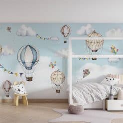Fotobehang kinderkamer met luchtballonnen