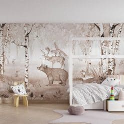 Fotobehang kinderkamer of babykamer, dieren, bear King
