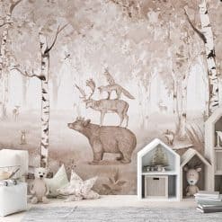 Fotobehang kinderkamer of babykamer, dieren, bear King