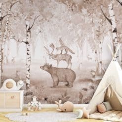 Fotobehang kinderkamer of babykamer, dieren, bear King