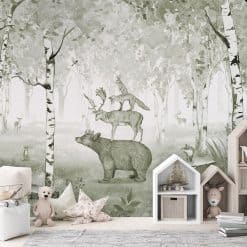Fotobehang kinderkamer of babykamer, dieren, bear King