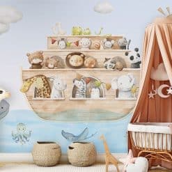 fotobehang kinderkamer met noah's ark