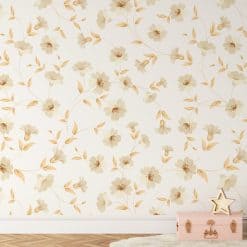 behang kinderkamer met bloemen