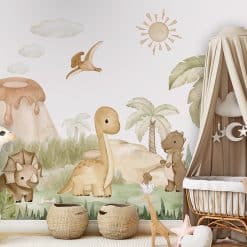 Fotobehang Dino Baby voor een kleuter kamer