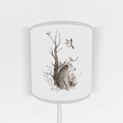 Kinderkamer wandlamp, bosdieren wandlamp, beer, wandlamp