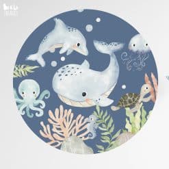 Muurcirkel kinderkamer Under the Sea, onderwaterwereld kinderkamer