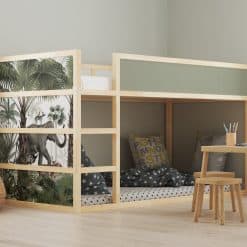 Ikea Kura bed met stickers Animal Kingdom
