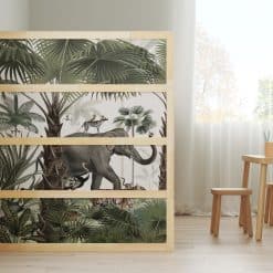Ikea Kura bed met stickers Animal Kingdom