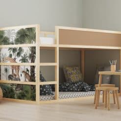 Ikea Kura bed met stickers Animal Kingdom