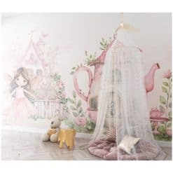 Kinderkamer fotobehang Elvenhuisjes en elfje