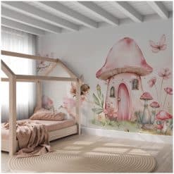Kinderkamer met fotobehang uit de elfjes collectie