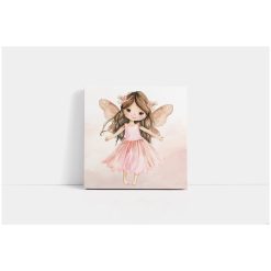 Kinderkamer muur met een canvas schilderij met een afbeelding van een elfje