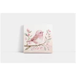 Kinderkamer canvas met afbeelding van vogeltje uit de fairy garden collectie