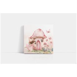Kinderkamer muur met canvas schilderij met elven huisje