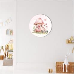 Kinderkamer muurcirkel fairy garden elvenhuisje