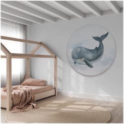 Muurcirkel groot Kinderkamer Onderwaterwereld Walvis
