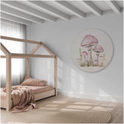 Muurcirkel groot Paddestoelen