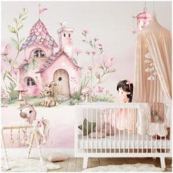 Kinderkamer met fotobehang uit de elfjes collectie