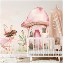 Kinderkamer met fotobehang uit de elfjes collectie
