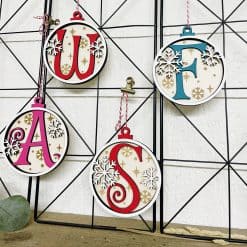 Houten kerstballen