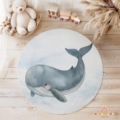 Babykamer met vloermat / vloerzeil /vloerkleed, kinderkamer vloerkleed, Walvis