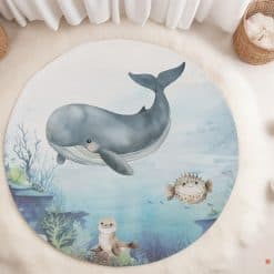 Vloerkleed kinderkamer / Vloermat / Vloerzeil / speelmat DeepSea Walvis