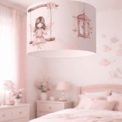 Hanglamp kinderkamer - fairy garden - hanglamp elfjes - roze tinten - verlichting kinderkamer