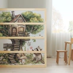 Ikea kura bed stickers boomhut bosdieren
