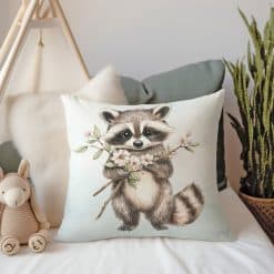 Sierkussen wasbeer – knusse dieren decoratie