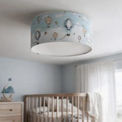 Plafondlamp kinderkamer heteluchtballonnen, balloon bonanza, decoratieve plafondlamp, sfeerverlichting, kinderkamer, babykamer, laag plafond lamp