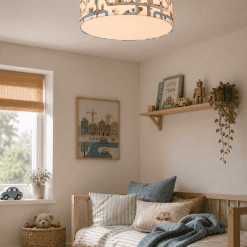 City of Vehicles - plafondlamp jongenskamer, voertuigen kamer, autoliefhebber, plafondlamp kinderkamer, plafondlamp jongens, kinderkamer verlichting