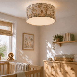 Op de savanne, safari dieren lamp, plafondlamp, kinderkamer verlichting, verlichting plafond, laag plafond, dieren