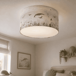 Plafondlamp Kinderkamer, onderwaterwereld, bruintinten, verlichting babykamer, lamp aan het plafond
