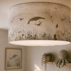 Plafondlamp Kinderkamer, onderwaterwereld, bruintinten, verlichting babykamer, lamp aan het plafond