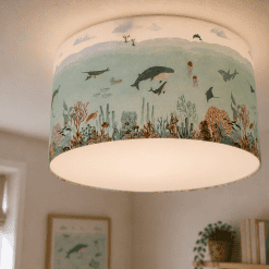 plafondlamp sensational Sea, onderwaterwereld, verlichting kinderkamer, verlichting babykamer, plafondlamp, verlichting laag plafond, onderwater, zeedieren, kleuren