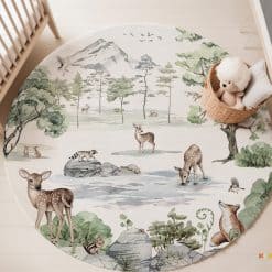Babykamer met vloermat / vloerzeil kinderkamer, speelmat, knoeimat