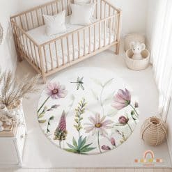 Babykamer met vloermat / vloerzeil kinderkamer, speelmat, knoeimat