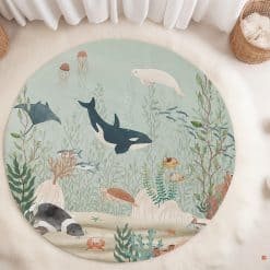 Babykamer met vloermat / vloerzeil kinderkamer, speelmat, knoeimat