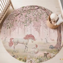 Babykamer met vloermat / vloerzeil kinderkamer, speelmat, knoeimat