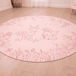 Vinyl Mat met Deer Doodles Roze