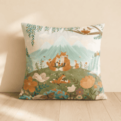 Sierkussen XL groot kinderkamer kussen, vossen, dieren kussen