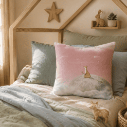 Sierkussen xl op kinderkamer op een bed, kussens kinderkamer, kussen peuterkamer