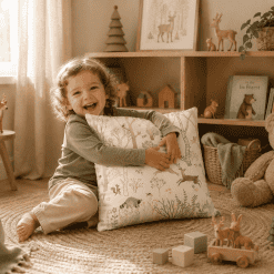 Kinderkamer kussen Frisky Forest Green