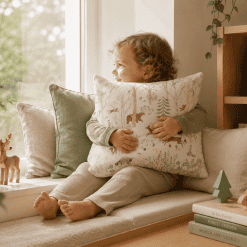 Knus hoekje met kinderkamer kussen xl