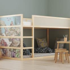Alternative view of Bed stickers | Oliver Robins | Mermaid Miracles Beige |  Ikea Kura Bed